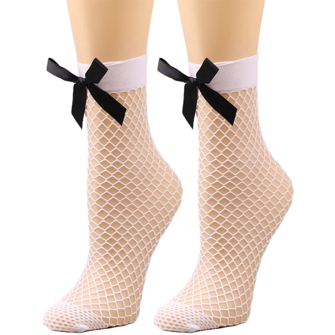 Ruined Ribbons Fishnet Socks (2 Pairs)
