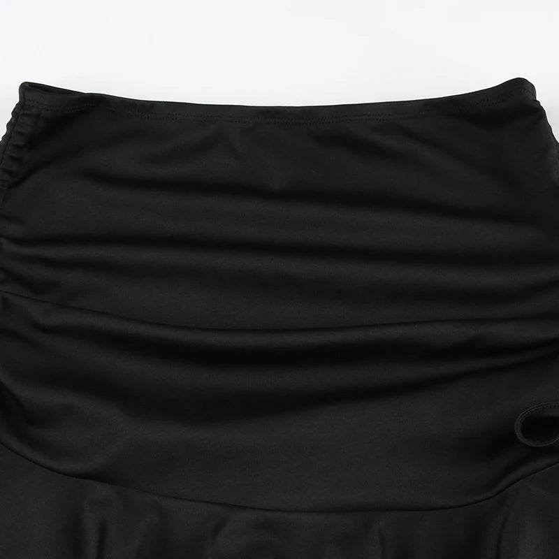 Kawaii Goth Low Waist Mini Skirt