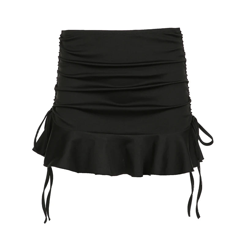 Kawaii Goth Low Waist Mini Skirt