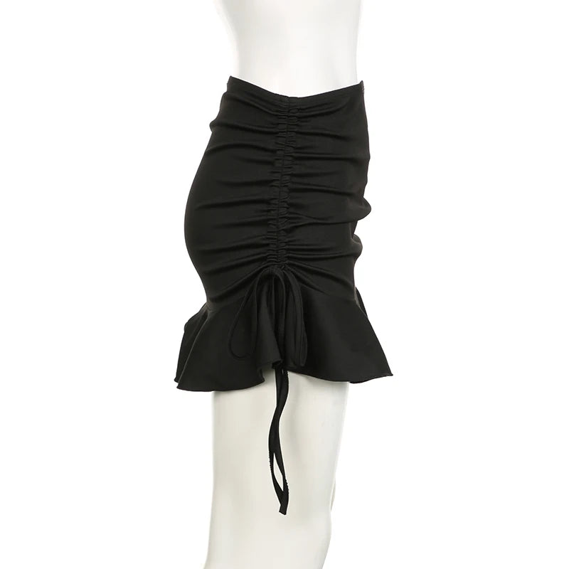 Kawaii Goth Low Waist Mini Skirt