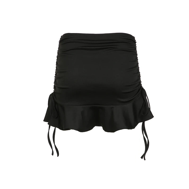 Kawaii Goth Low Waist Mini Skirt