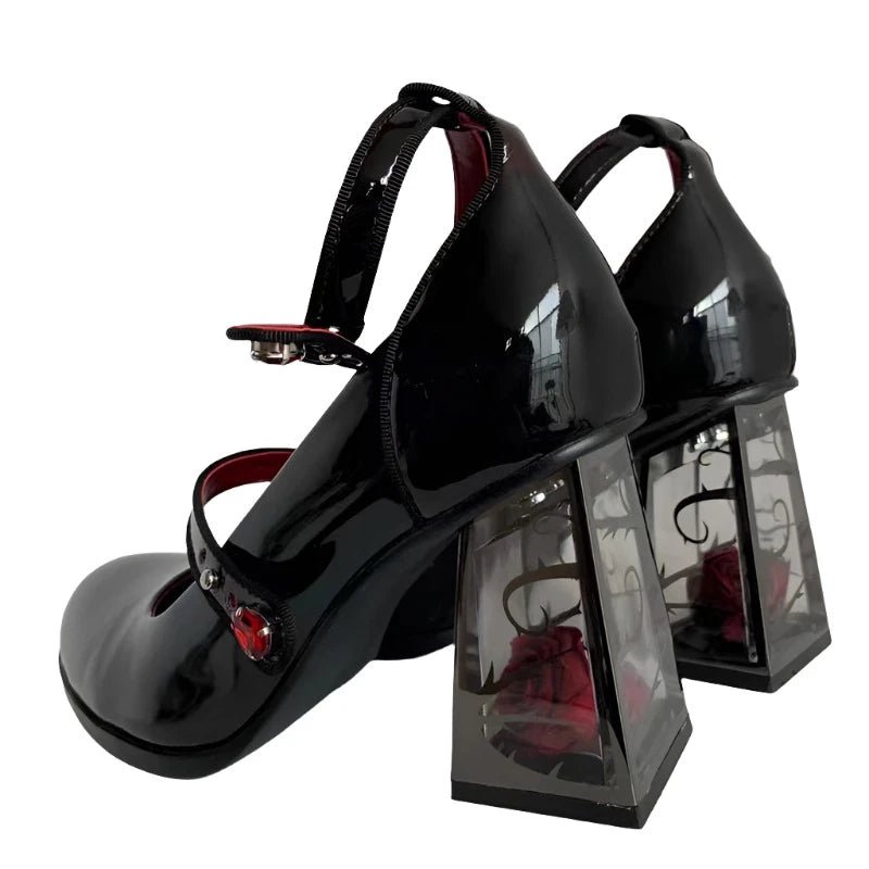 Blood Rose Vampire Heels - Lace & Thornz Blood Rose Vampire Heels - Lace & Thornz