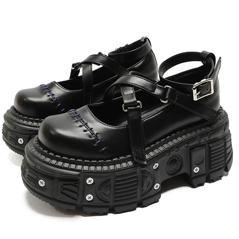 Frankenstein's Stitched Mary Janes - Lace & Thornz Frankenstein's Stitched Mary Janes - Lace & Thornz