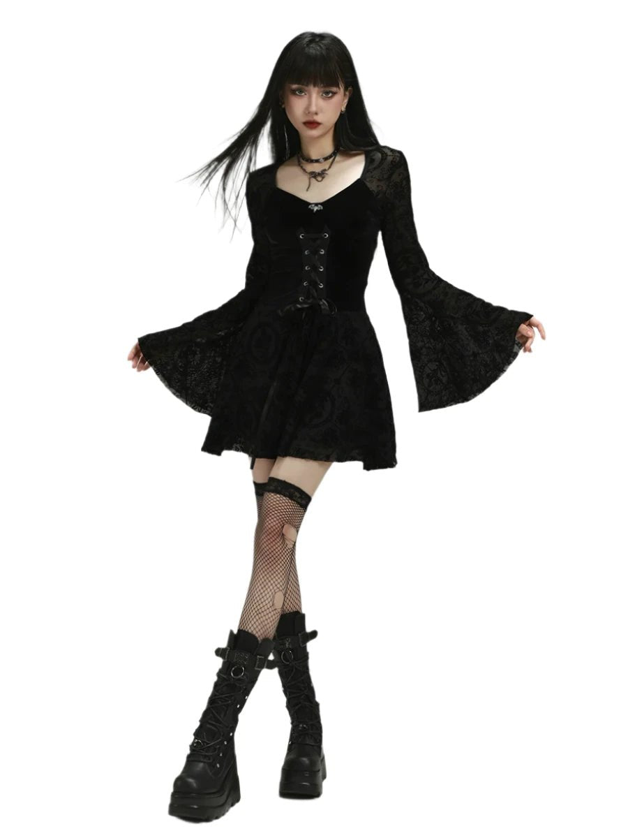 Vintage Mall Goth Dress - Lace & Thornz Vintage Mall Goth Dress - Lace & Thornz
