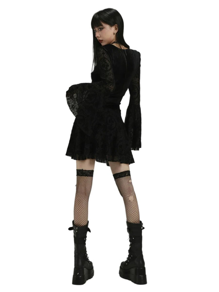 Vintage Mall Goth Dress - Lace & Thornz
