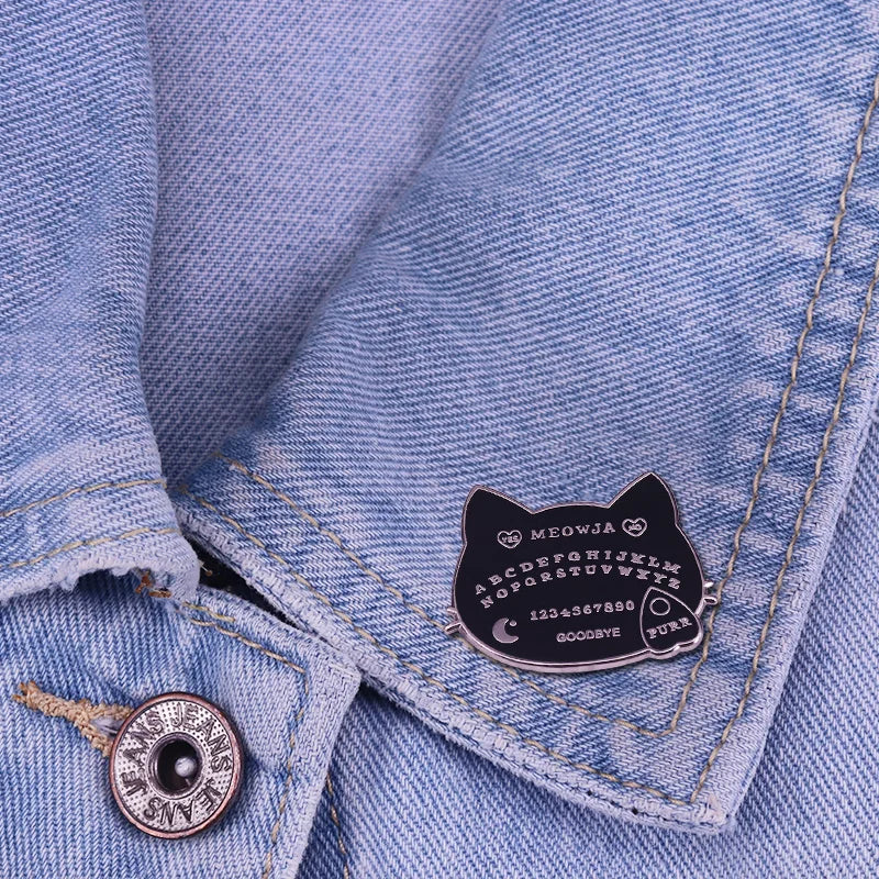 Cat Magic Ouija Board Pin