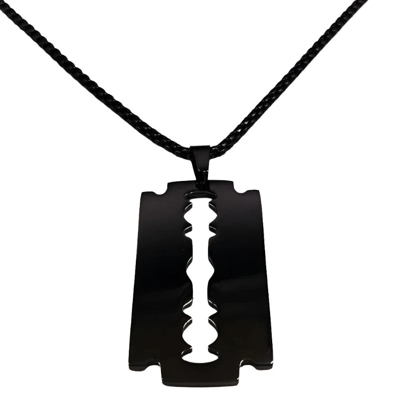 No Apologies Razor Pendant Necklace