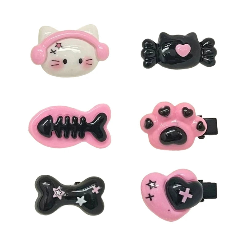 Pastel Goth Hair Clips