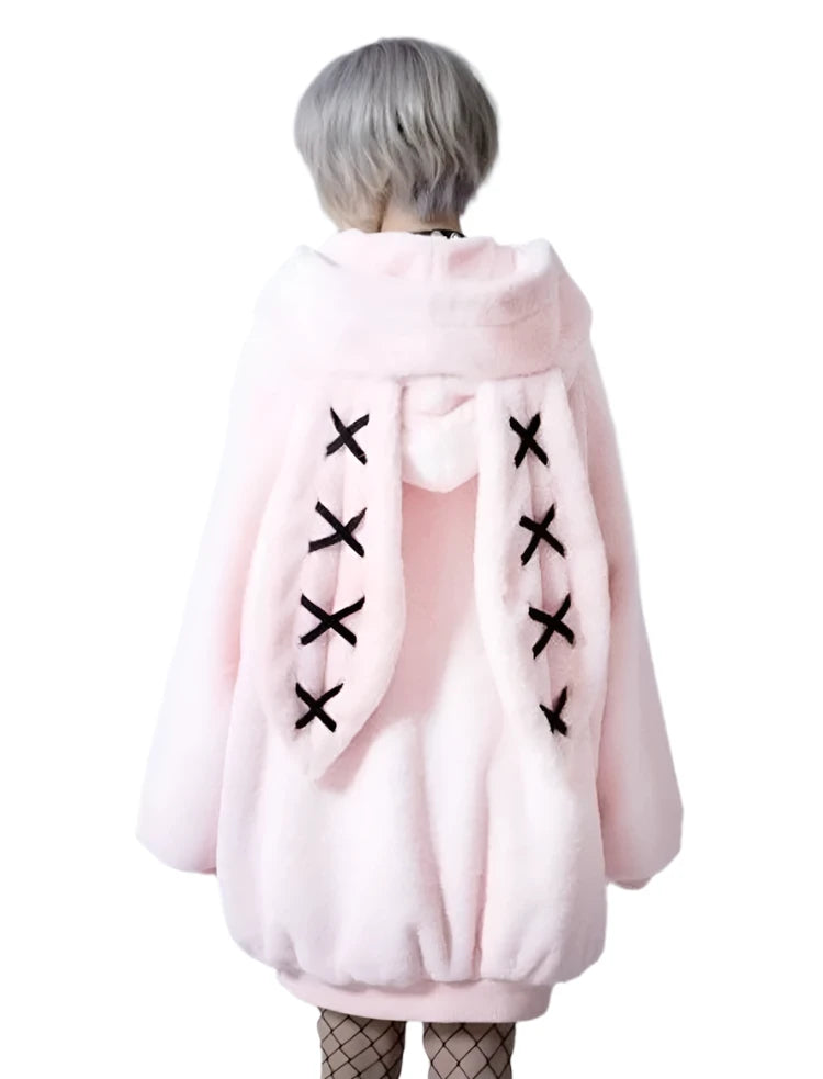 Autumn Bunny Oversized Faux Fur Coat