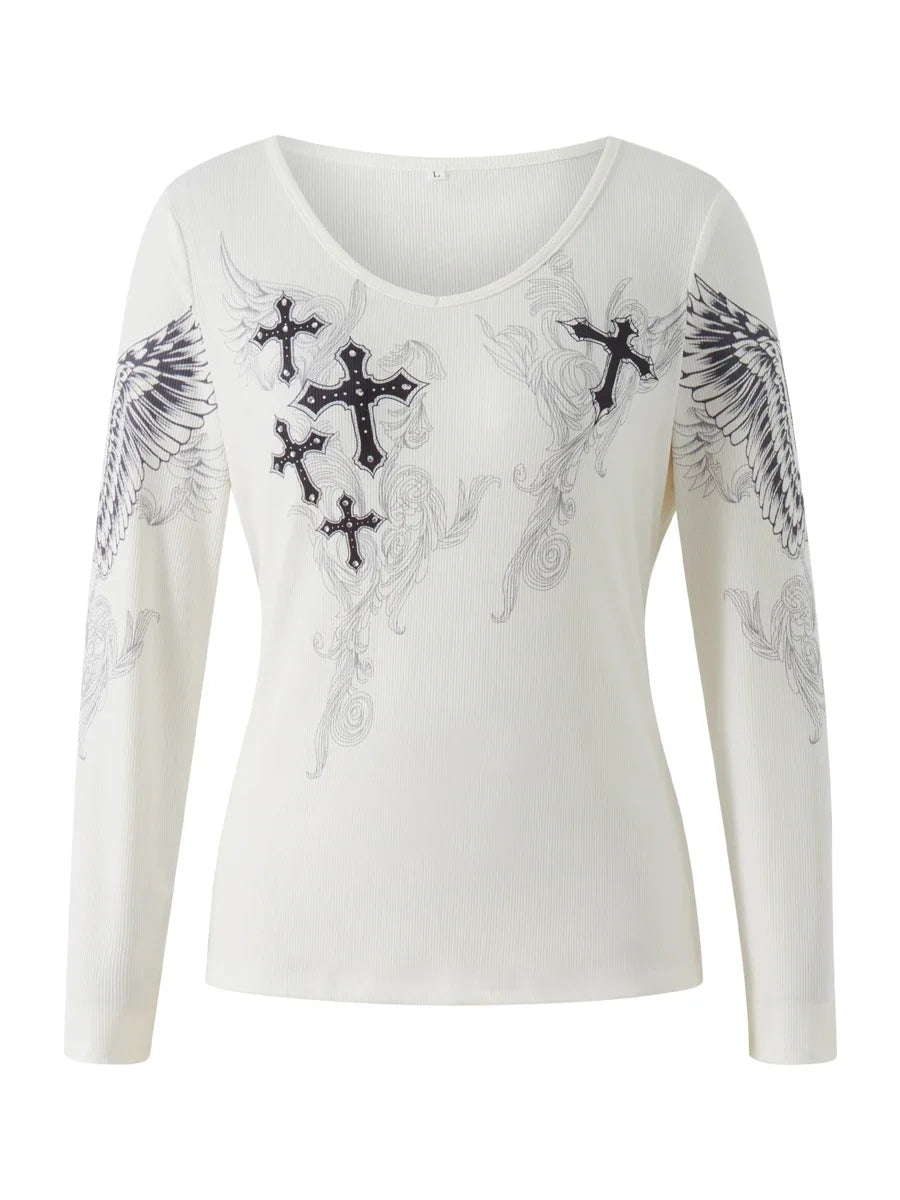 Cross Winged Angel Long Sleeve