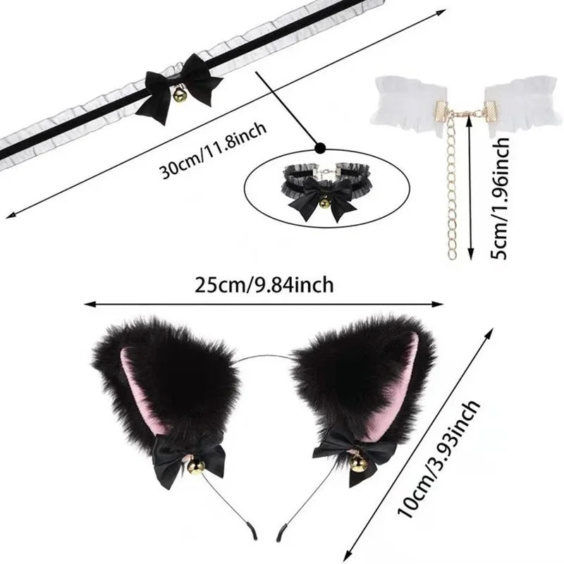 Hear No Evil Kitten Ears and Choker