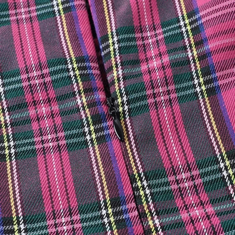 Lavender Bones Plaid Dress