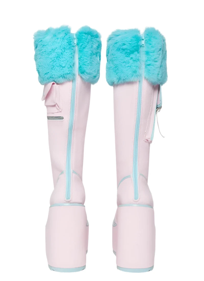 'Death By Cotton Candy' Platform Boots