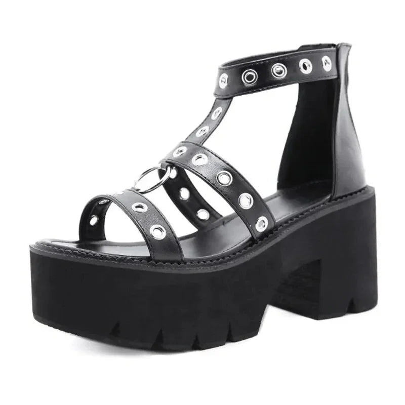 Synthetic Sin Platform Sandals