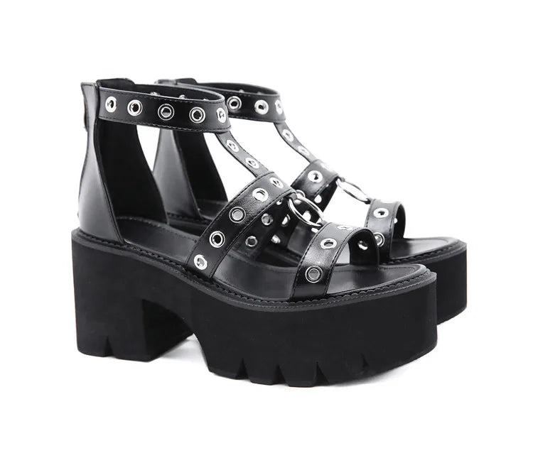 Synthetic Sin Platform Sandals