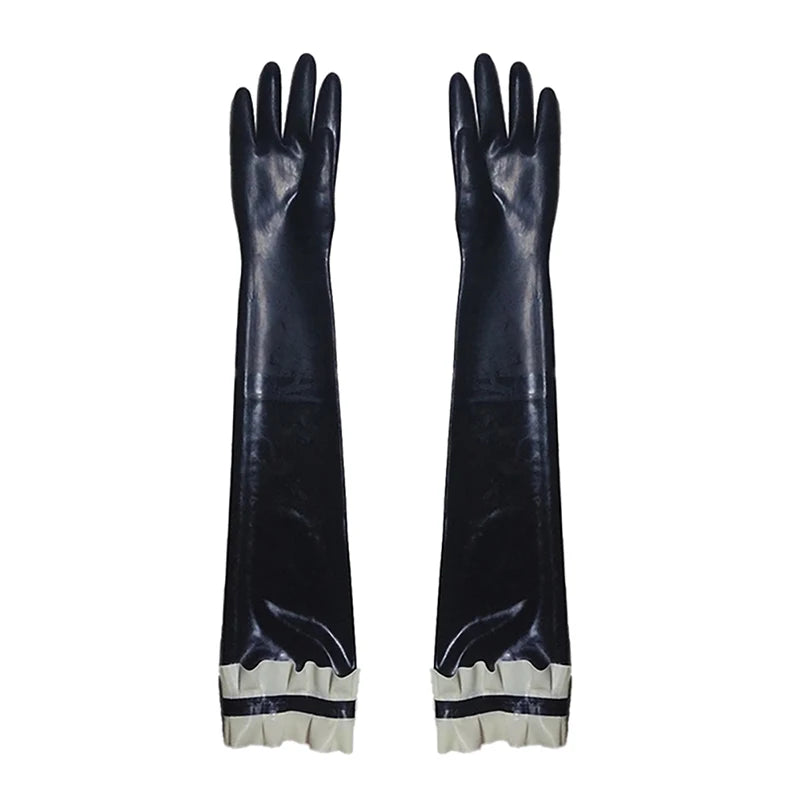 Long Latex Gloves w/ Ruffles
