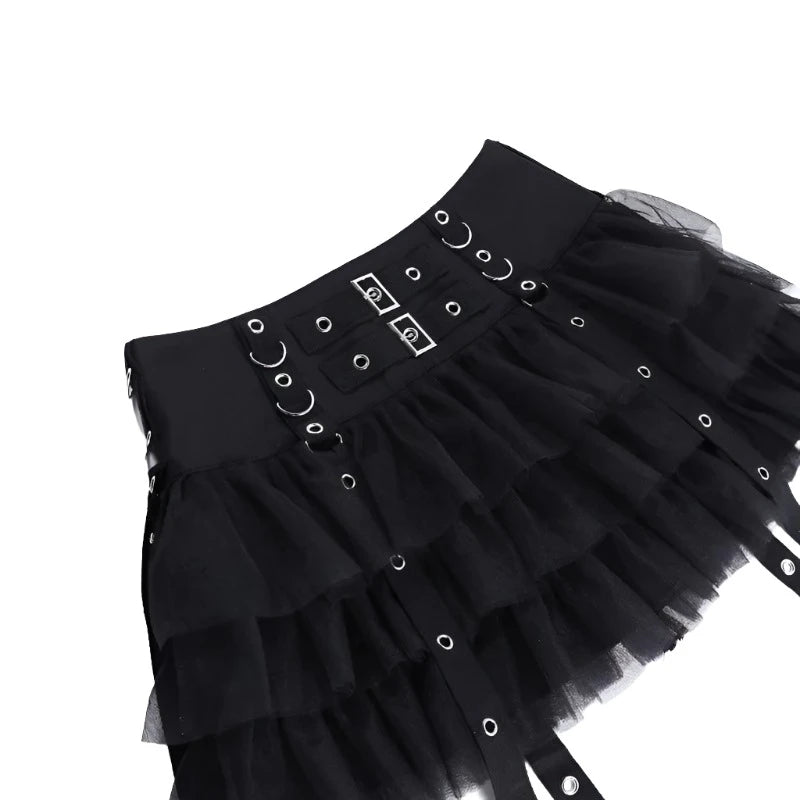 Shadowed Heart Mini Skirt