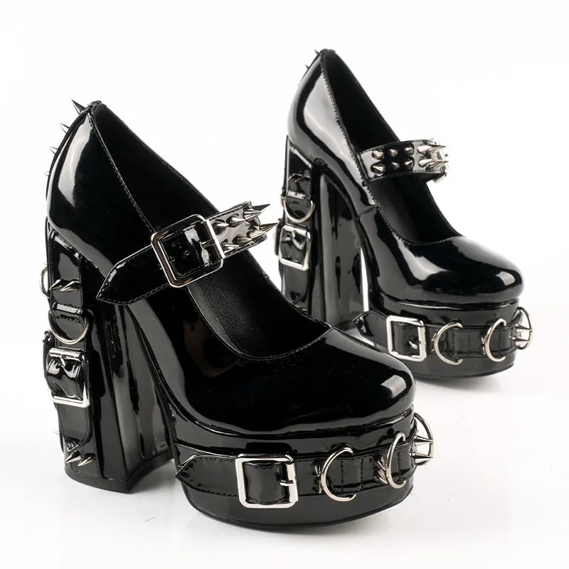 Morticia's Muse Spike Heels