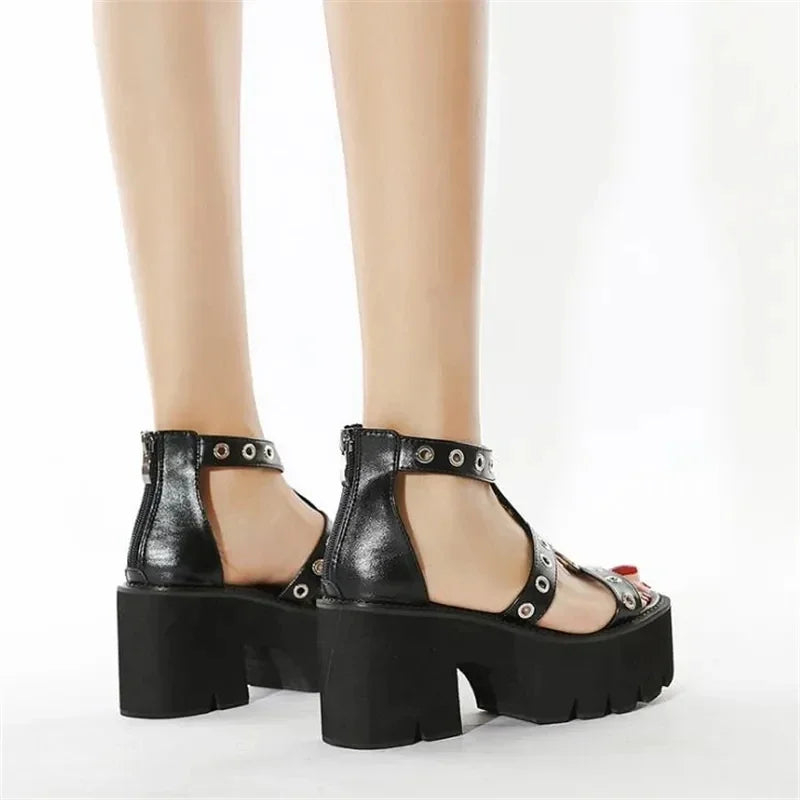 Synthetic Sin Platform Sandals