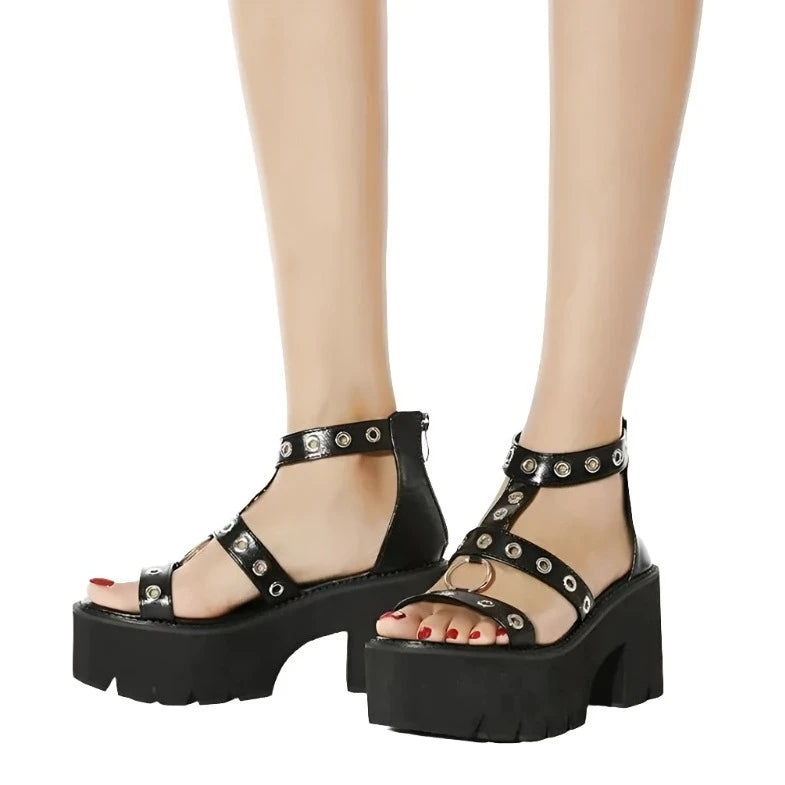 Synthetic Sin Platform Sandals