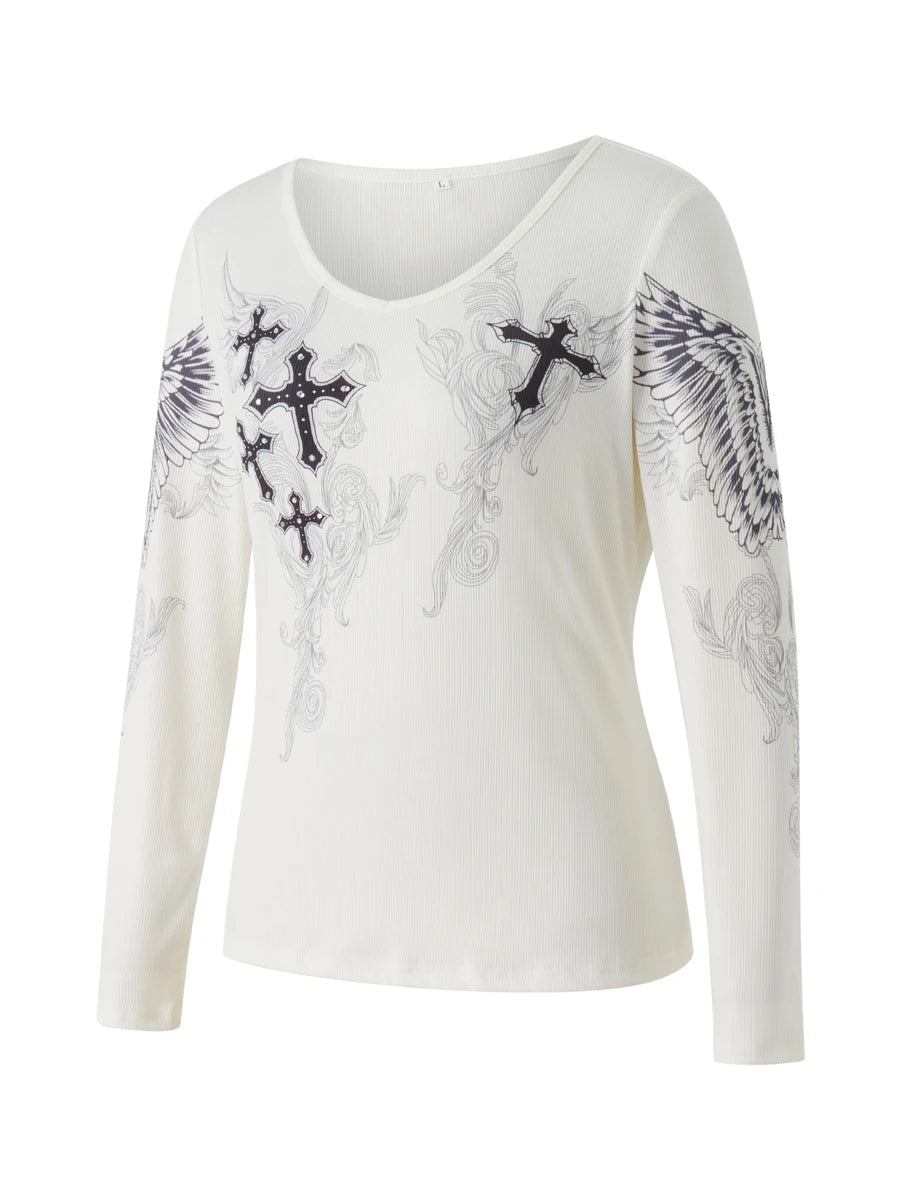 Cross Winged Angel Long Sleeve