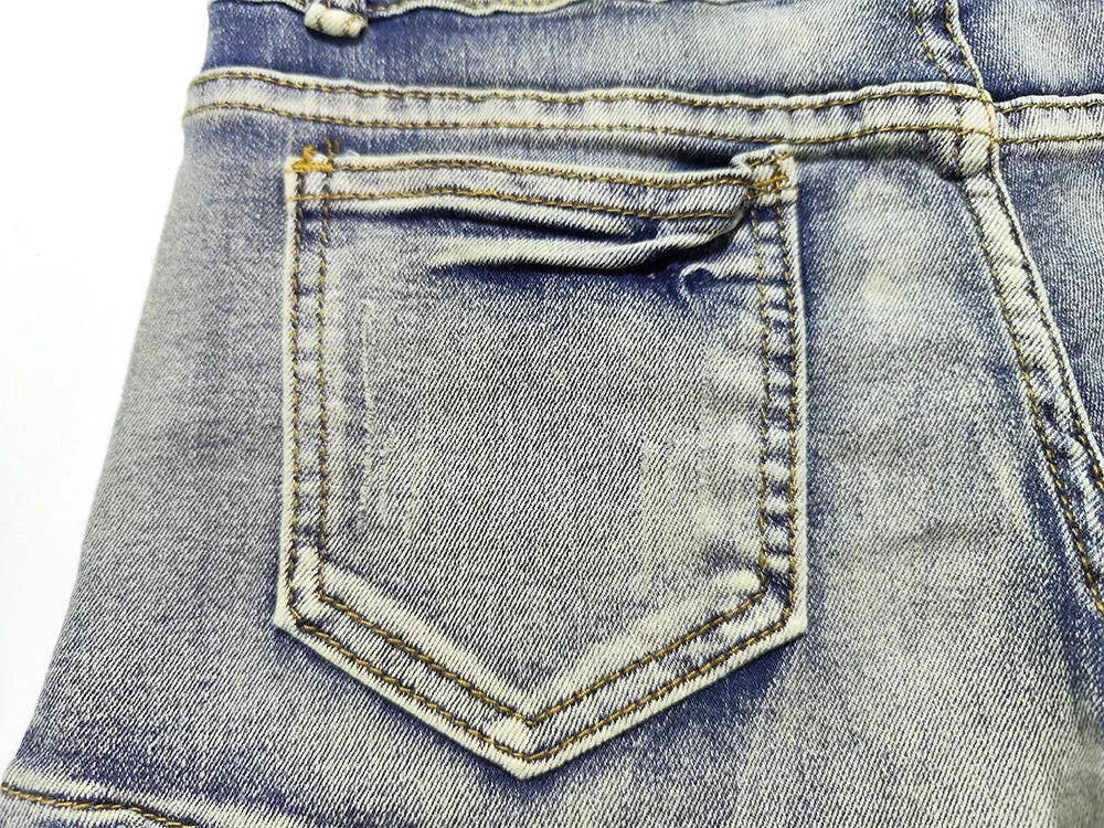 Low-Rise Riot Denim Shorts