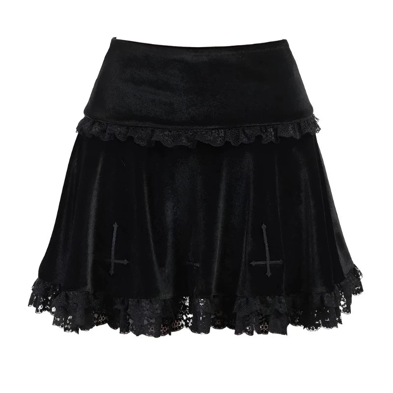 Dark Destiny Velvet Skirt