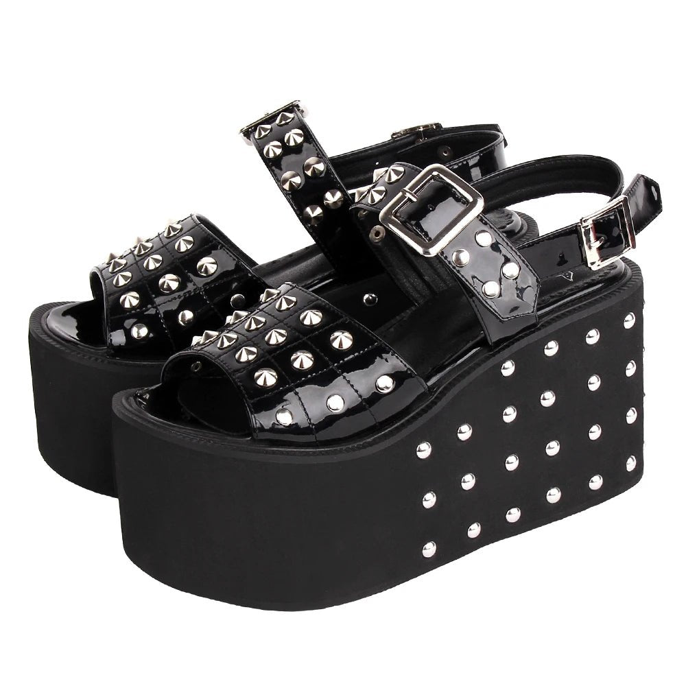 Angelic Punk Platform Sandals - Lace & Thornz