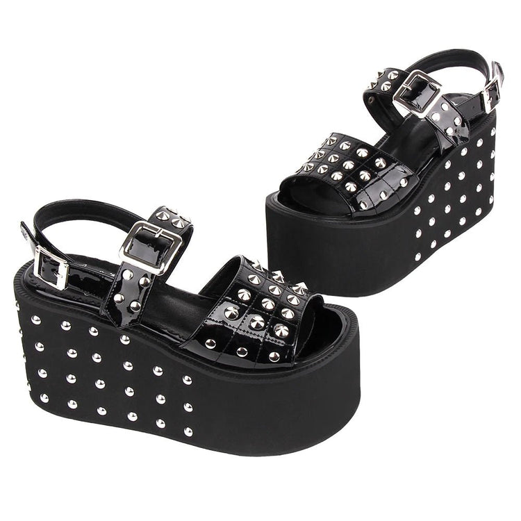 Angelic Punk Platform Sandals - Lace & Thornz