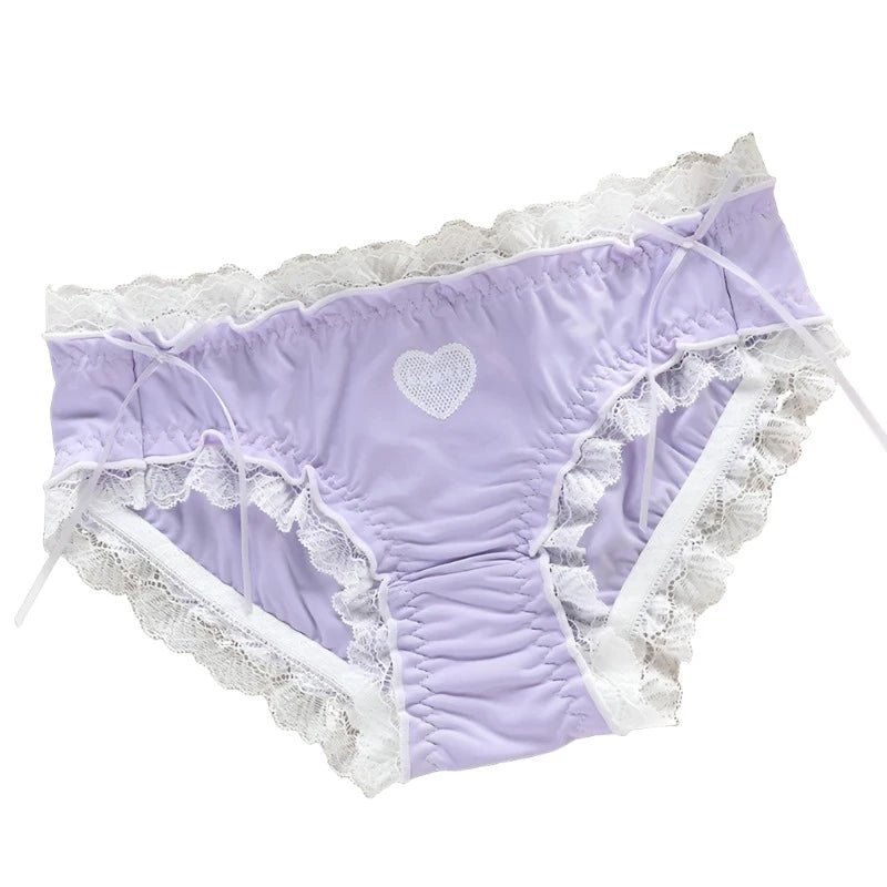 Cotton Heart Panties - Lace & Thornz