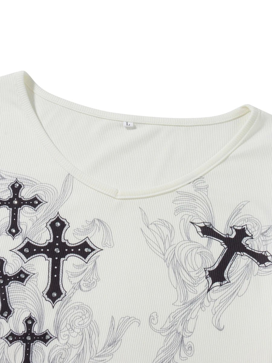 Cross Winged Angel Long Sleeve - Lace & Thornz