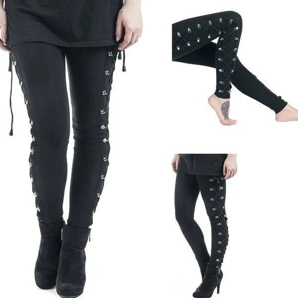 Dark Enchantment Lace - Up Leggings - Lace & Thornz