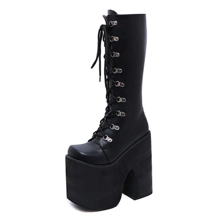 Defy Gravity Chunky Boots - Lace & Thornz