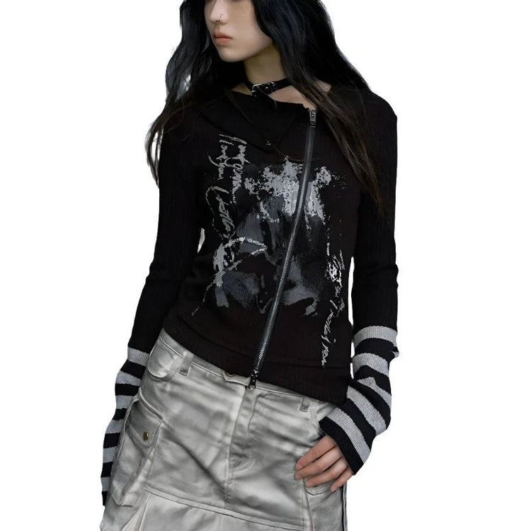 Grunge Graffiti Long Sleeve - Lace & Thornz