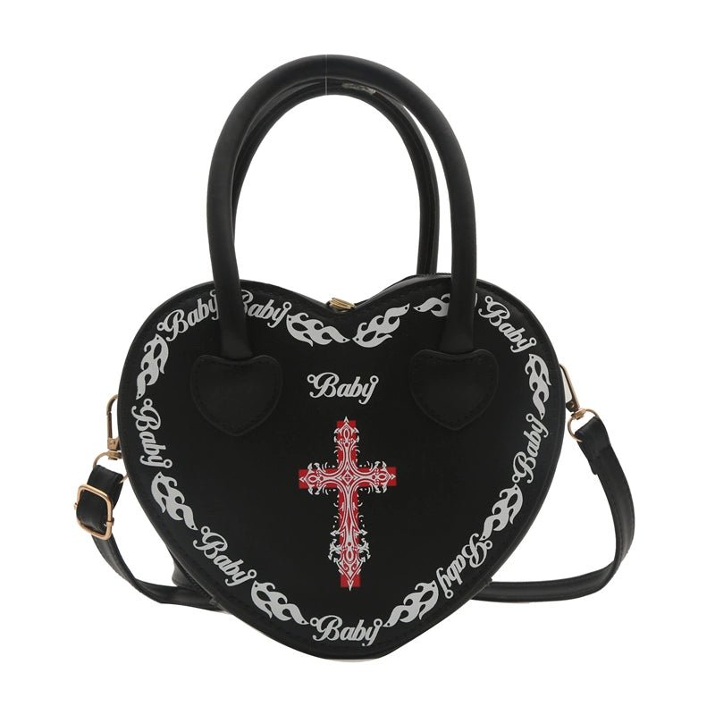 Heart - Shaped Darkness Handbag - Lace & Thornz