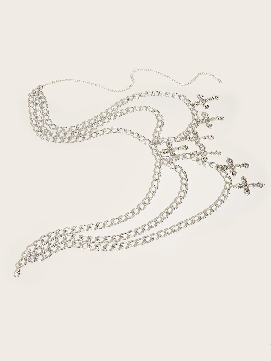 Hollowed Out Cross Chain - Lace & Thornz