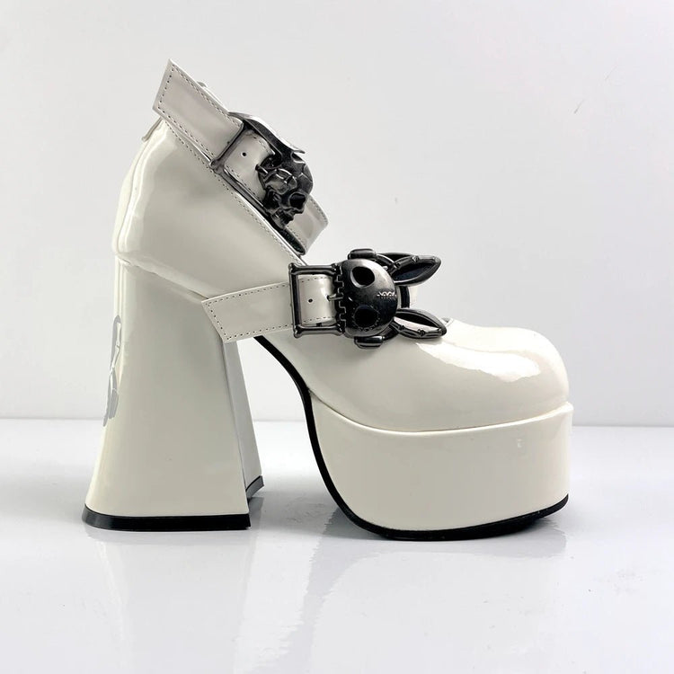 'Little Dead Bunnies' Platform Heels - Lace & Thornz