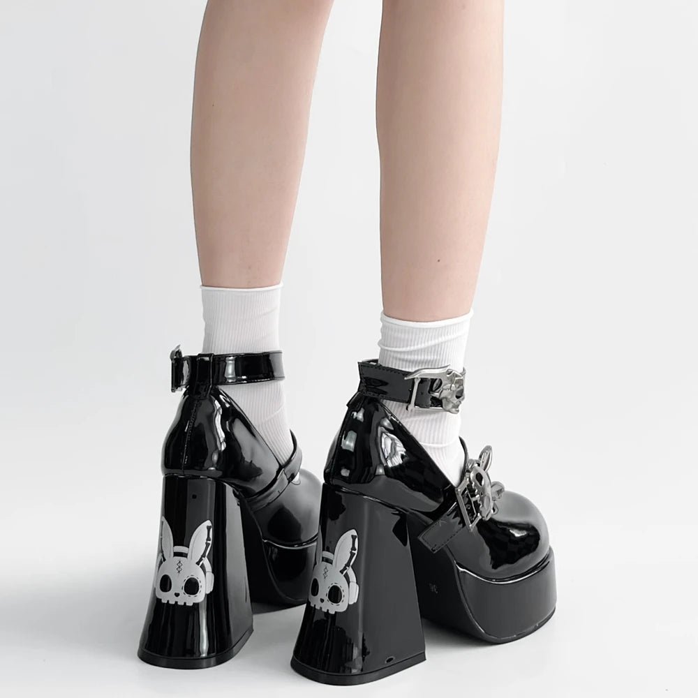 'Little Dead Bunnies' Platform Heels - Lace & Thornz