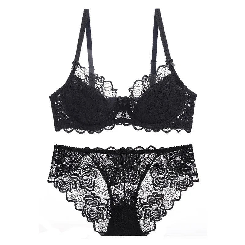 Midnight Garden Lingerie Set - Lace & Thornz