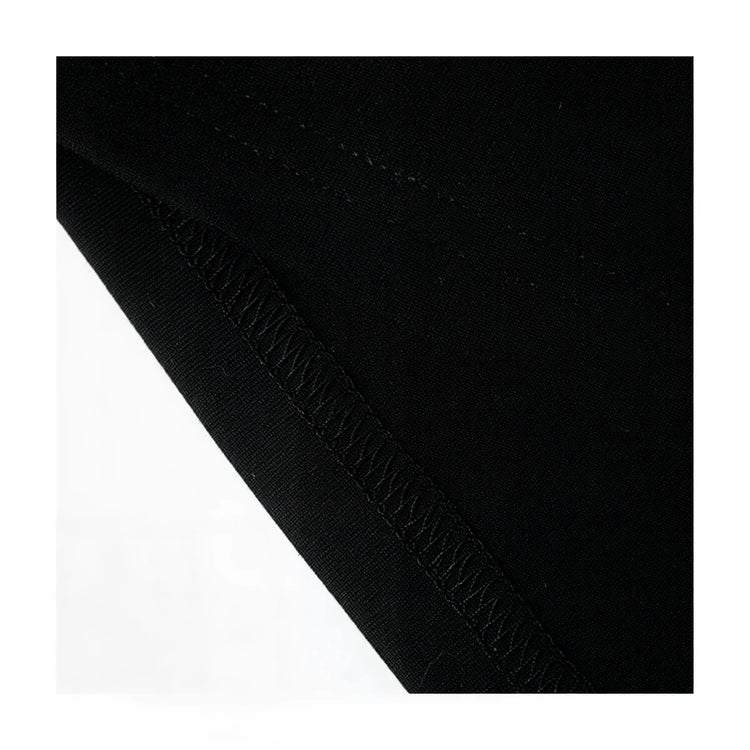 Midnight Mermaid Gown: black stretch fabric with delicate seam detailing.