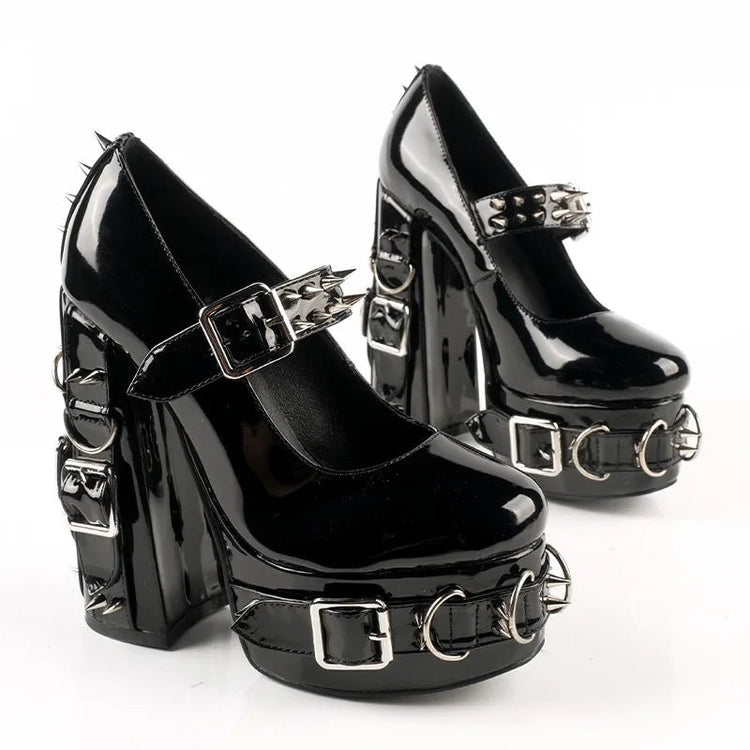 Morticia's Muse Spike Heels - Lace & Thornz