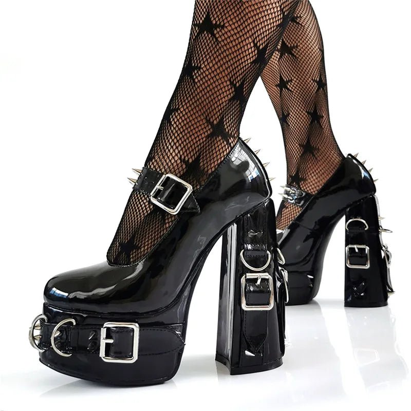 Morticia's Muse Spike Heels - Lace & Thornz