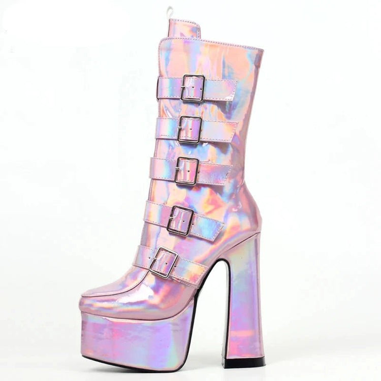 Necro Nightshade Holo Heels - Lace & Thornz