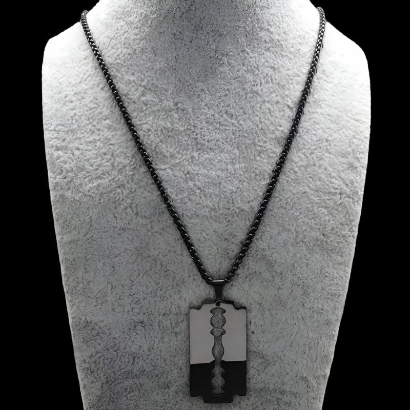 No Apologies Razor Pendant Necklace - Lace & Thornz