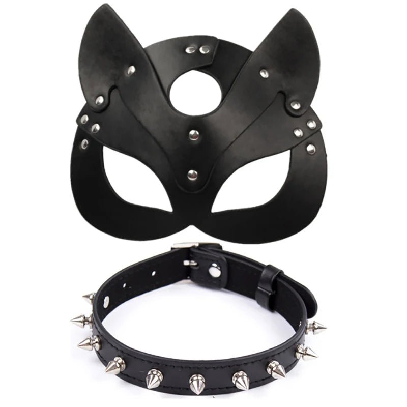 Purrfectly Provocative Mask & Collar - Lace & Thornz