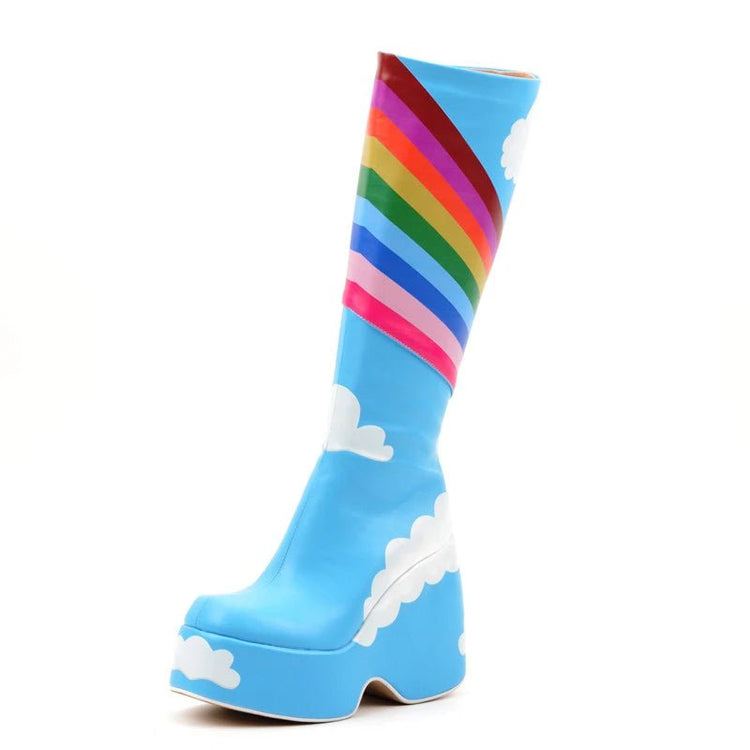 Rainbow Remains Platform Boots - Lace & Thornz