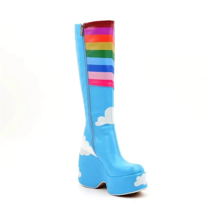 Rainbow Remains Platform Boots - Lace & Thornz