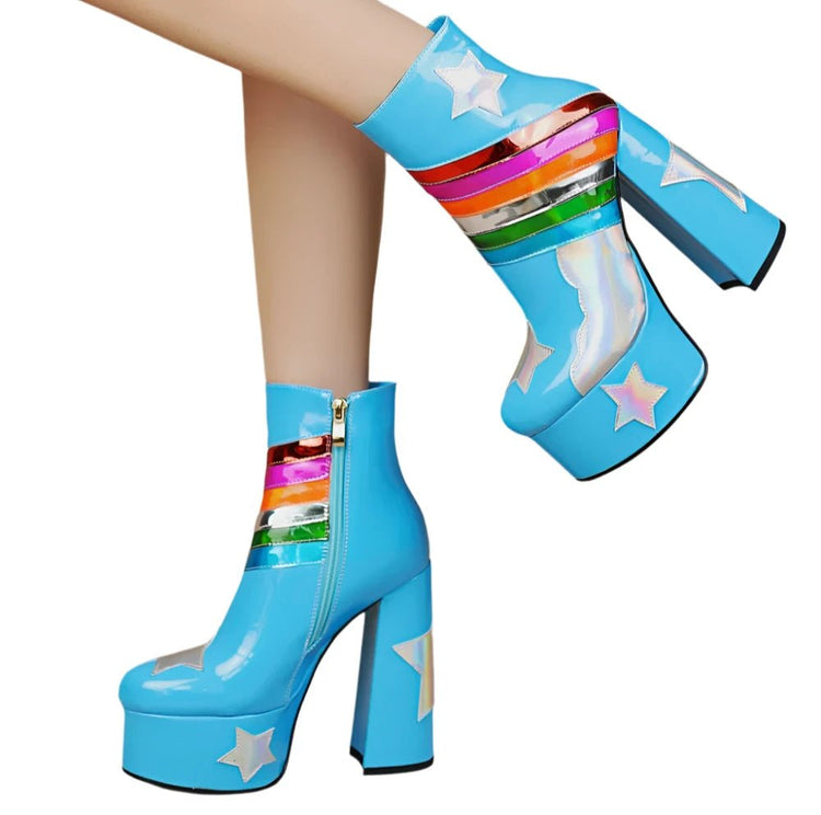 Rainbow Sky Boots - Lace & Thornz