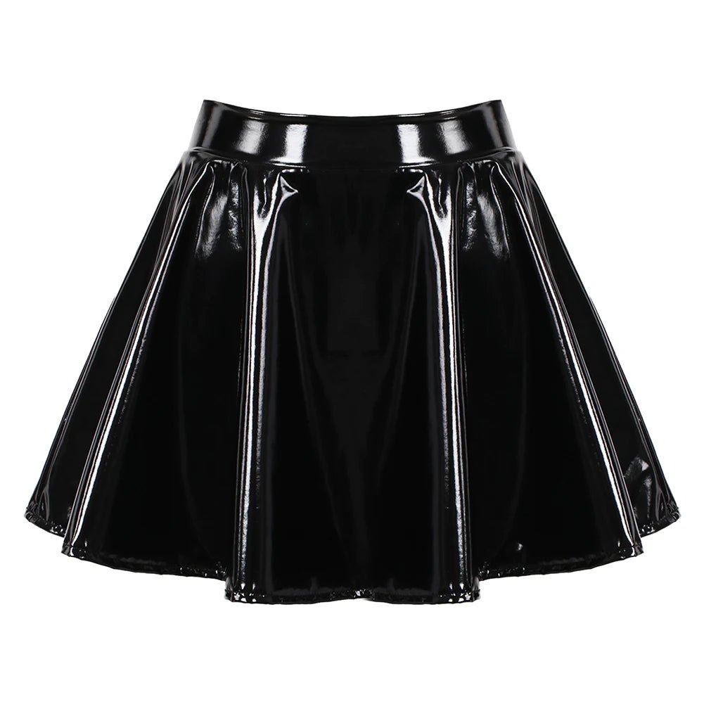 'Shades of Psycho' Vinyl Skirt - Lace & Thornz