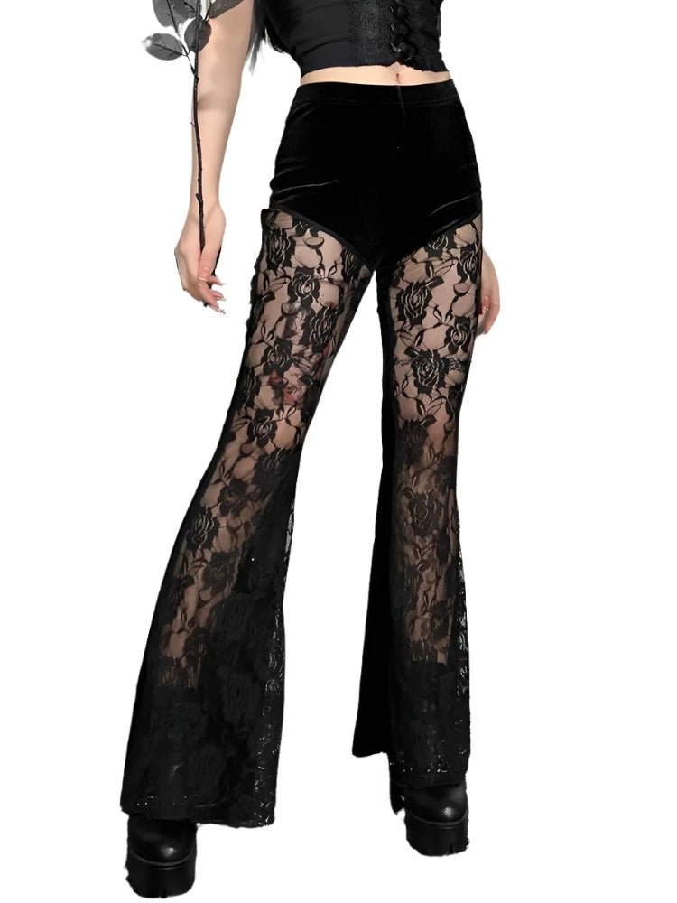 Shadow Shifter Flared Pants - Lace & Thornz